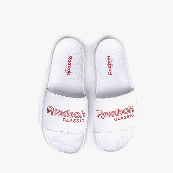 White reebok 2024 slides